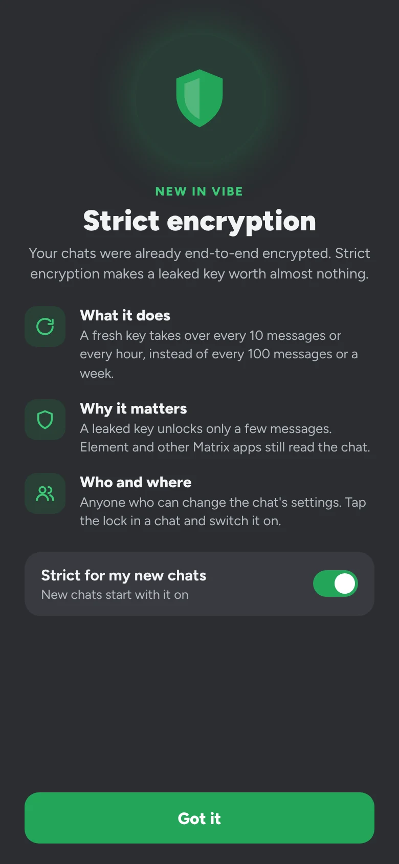 The strict encryption introduction